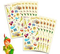 Ensemble d'autocollants Peter Pan classiques ~ Ensemble avec plus de 200 autocollants Peter Pan avec le garçon qui ne grandit pas au pays imaginaire (Peter Pan Party Supplies pour enfants)