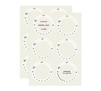 Lot de 12 autocollants pour cadrans de cuisinière pour brûleur, plaque de cuisson, plaque de cuisson - Bouton adhésif de rechange pour four - Kit d'autocollants pour identifier les brûleurs