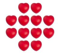 Lot de 12 balles anti-stress en forme de cœur, balles anti-stress en forme de cœur, balles anti-stress en forme de cœur, balles en éponge solide pour la Saint-Valentin, cadeaux de fête