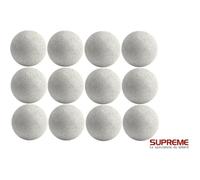 Lot de 12 balles de Baby Foot Blanche - SUPREME - Diamètre de 35 mm - En liège teinté