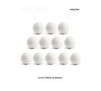 Lot de 12 Balles de Babyfoot en liège Blanc HobbyTech