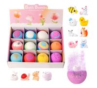 Lot de 12 balles de bain gazeuse pour le corps - Plaisir de bain pour les enfants - Pour la maison, les voyages, le spa, l'hôtel, la salle de bain, la détente