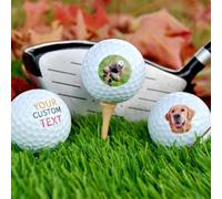 Lot de 12 balles de golf personnalisées, avec logo, photo et texte, photos d'animaux de compagnie, impression double face, cadeau personnalisé pour golfeurs, papas, petit ami, mari, grand-père