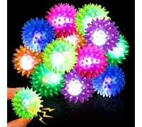 Lot de 12 balles de hérisson LED - Cadeau d'invités - Balle hérisson LED - Petit cadeau d'anniversaire d'enfant - Jouet lumineux pour enfants - Jouet lumineux pour anniversaire d'enfant