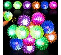 Lot de 12 balles de Hérisson Lumineuse, Balle Anti-Stress Lumineuse pour Anniversaire d'enfant, Boule Lumineuse LED, Cadeau d'invités, Jouet Lumineux à LED, Petits Cadeaux pour Enfants