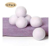 Lot de 12 balles de séchage, adoucissantes naturelles antistatiques, réutilisables, réduisent les plis des vêtements et permettent d'économiser du temps de séchage, 6 cm + 7 cm