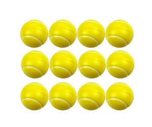 Lot de 12 balles de Tennis à Haute élasticité en Mousse Souple de 5 cm de diamètre, Ensemble de Douze pièces, Outil d'apprentissage léger | Aide à l'entraînement pour débutants avec Faible
