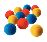 Lot de 12 balles de tennis en mousse diamètre 7 cm couleurs assorties