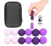 Lot de 12 balles magnétiques - Jouet sensoriel avec textures - Balle à tension magnétique créative - Portable - Jouet sensoriel portable pour soulager le stress - Mallette de transport pour