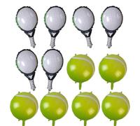Lot de 12 ballons pour fêtes de tennis - Ballons en aluminium pour fêtes à thème tennis - Articles pour fêtes à thème tennis
