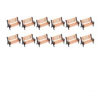 Lot de 12 bancs de train miniatures en plastique pour tracés à l'échelle Z conçus pour les aménagements de scène de rue et les paysages urbains miniatures