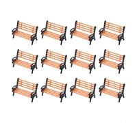 Lot de 12 bancs réalistes en plastique pour maquette de train à l'échelle 1:50, plate-forme de rue, parc, disposition, diorama, fournitures de construction