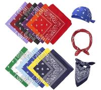 Lot de 12 Bandanas - Non spécifié - Polyester - Respirant - Séchage rapide - Couleurs variées