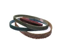 Lot de 12 bandes abrasives en nylon non tissé, 330/457/520 mm, de grosses à fines, for l'ébavurage et le décapage de l'acier inoxydable(Blue P400,457x13mm)