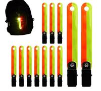 Lot de 12 bandes de marquage réfléchissantes avec clips, ruban adhésif de marquage de traces d'arbre, marquage d'articulation pour arbres, haute visibilité, réflexes pour la chasse, gels PVC