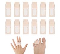 Lot de 12 Bandes de Protection pour les Doigts et les orteils, Buddy Tape Finger Straps Finger Loop Tape Splint Buddy Straps Finger Buddy Wraps pour les Doigts et les Orteils