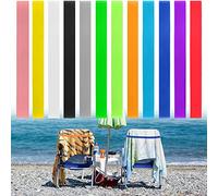 Lot de 12 bandes élastiques en silicone pour chaise de plage, sangles de serviette de plage, accessoires légers pour serviette de plage, piscine, vacances