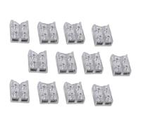 Lot de 12 bandes lumineuses transparentes avec clip de fixation à vis - Bornes de connexion pour ruban LED - Connecteur de fil électrique