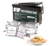 Lot de 12 barres de ration alimentaire d'urgence - Boîte de rangement en métal étanche, boîte de munitions en métal, longue durée de vie, fournitures alimentaires d'urgence, 9 jours