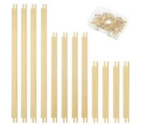 Lot de 12 barres d'écartement de toile en bois pour travaux d'aiguille avec 50 punaises de pouce - 15,2 cm/17,8 cm/20,3 x 1,9 cm - Pour travaux d'aiguille