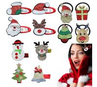 Lot de 12 barrettes à cheveux de Noël - Calendrier de l'Avent pour enfants - Barrettes à cheveux - Cadeaux - Accessoires pour cheveux de Noël - Petites choses - Barrette à cheveux de Noël