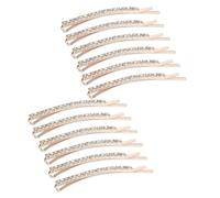Lot de 12 barrettes à cheveux ornées de strass pour femme - Pour mariage et danse
