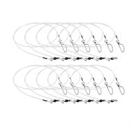 Lot de 12 bas de ligne de pêche en fluorocarbone fiables de 20 à 80 livres adaptés à tous les types d'eau (61 à 36,3 kg)