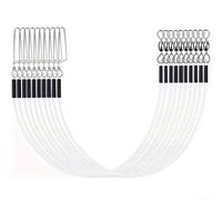 Lot de 12 bas de ligne de pêche en fluorocarbone pour eau salée et eau douce coulant rapidement et design sensible (22,9 cm - 20 kg)