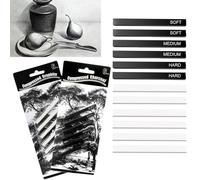 Lot de 12 bâtons de charbon de bois comprimé carrés pour croquis, fournitures artistiques, outils de dessin pour peinture ombragée, débutants et artistes