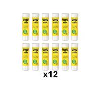 Lot de 12 bâtons de colle blanche UHU 8,2G