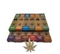 Lot de 12 bâtons d'encens biologiques 100 % naturels 100 % naturels + 01 brûle-encens parfumés aléatoires