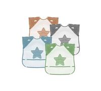Monsieur Bébé - Lot De 12 Bavoirs Pour Bébé Imperméables - Manches Courtes Multicolore