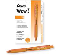Lot De 12 Bk440 Wow Stylo Bille Rétractable Corps Triangulaire Confortable Orange