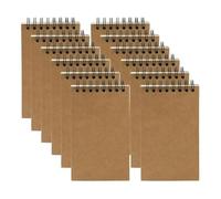 Lot de 12 blocs-notes à reliure à spirale - 120 pages lignées - Petit carnet de notes à spirales - 12,7 x 7,6 cm - Pour noter un planificateur de voyage