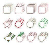 Lot de 12 blocs-notes adhésifs de Noël, 240 feuilles vert et rouge Bloc-notes autocollant pour écrire prendre des notes et noter des messages Fournitures scolaires de bureau et fêtes de Noël