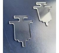 Lot de 12 bobines de badge vierges en acrylique transparent - 6,1 x 4,7 cm - 0,3 cm d'épaisseur - Pour loisirs créatifs et moulage en silicone