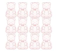 Lot de 12 bocaux à bonbons transparents en forme d'ours avec couvercle | bocal transparent pour grains de café, sucre, thé, chocolat | Cuisine garde-manger, mariage, Saint-Valentin, fête