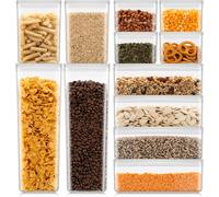 Lot De 12 Bocaux De Conservation Avec Couvercles Canteen ¿ Sans Bpa & Passe Au Lave-Vaisselle ¿ Contenants Alimentaires Empilables Et Transparents