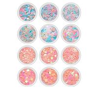 Lot de 12 boîtes 3D en acrylique pour ongles Fleurs Papillon Ours Set ongles Art Formes Décorations Ongles Art Accessoires