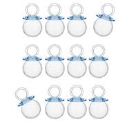 Lot de 12 boîtes à bonbons en forme de sucette - Accessoires de décoration de fête pour bébé - Breloque et baptême