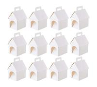 Lot de 12 boîtes à cadeaux pliables avec poignée, fournitures pour adoption de chiots | Parfait pour gâteaux, friandises, jouets, travaux manuels, vacac
