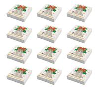 Lot de 12 boîtes à chocolat de Noël, 12 emplacements, boîtes à friandises, boîtes à bonbons, emballage en papier recyclable pour festival, célébration