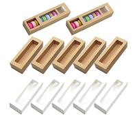 Lot de 12 boîtes à macarons en papier kraft marron avec fenêtre transparente - Boîtes d'emballage pour macarons ou petits gâteaux - Boîtes d'emballage (blanc et marron)