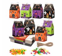 Lot de 12 boîtes à souvenirs pour Halloween, maison château, mini souvenirs
