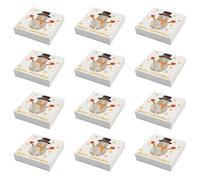 Lot de 12 boîtes cadeau de Noël en papier avec 12 emplacements pour biscuits et bonbons