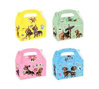 Lot de 12 boîtes de fête pour chien blaireau amusant - Sacs à bonbons - Traitement goodie - Sacs cadeaux pour teckel - Accessoires de décoration de fête