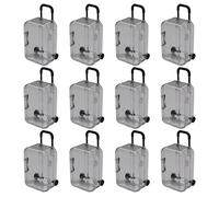 Lot de 12 boîtes de rangement miniatures transparentes pour bijoux et petits objets avec couvercle pour accessoires de bricolage