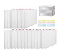 Lot de 12 boîtes de rangement transparentes pour papier de scrapbooking - 12 x 12 cm - Boîte de rangement transparente avec onglets - Solution de tri de papier compacte et durable - Facile à tirer