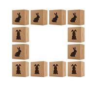Lot de 12 boîtes en papier motif lapin de Pâques - Décoration d'intérieur - Petite boulangerie pour anniversaire, fraise, collations, bonbons, chocolat, vacances, bureau, jour de la semaine, école