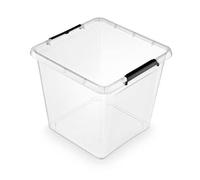 Lot de 12 boîtes ORPLAST SimpleStore de 36 litres avec couvercle/clips - 39 x 39 x 35 cm - Transparentes